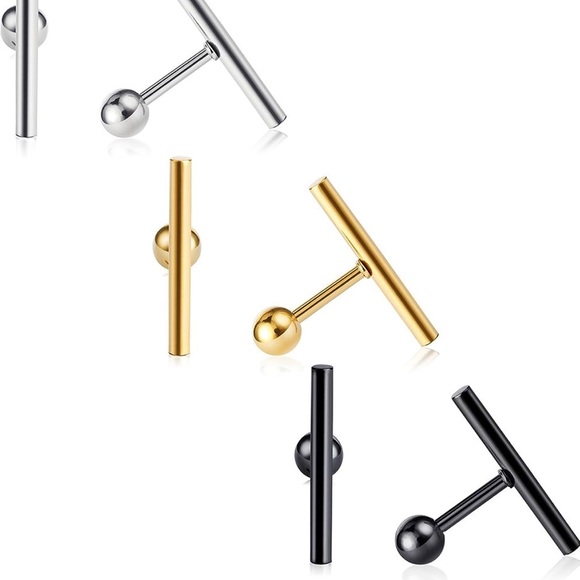 Earrings 12mm - 3 Pack Gold, Silver, Black - Picture 6 of 6